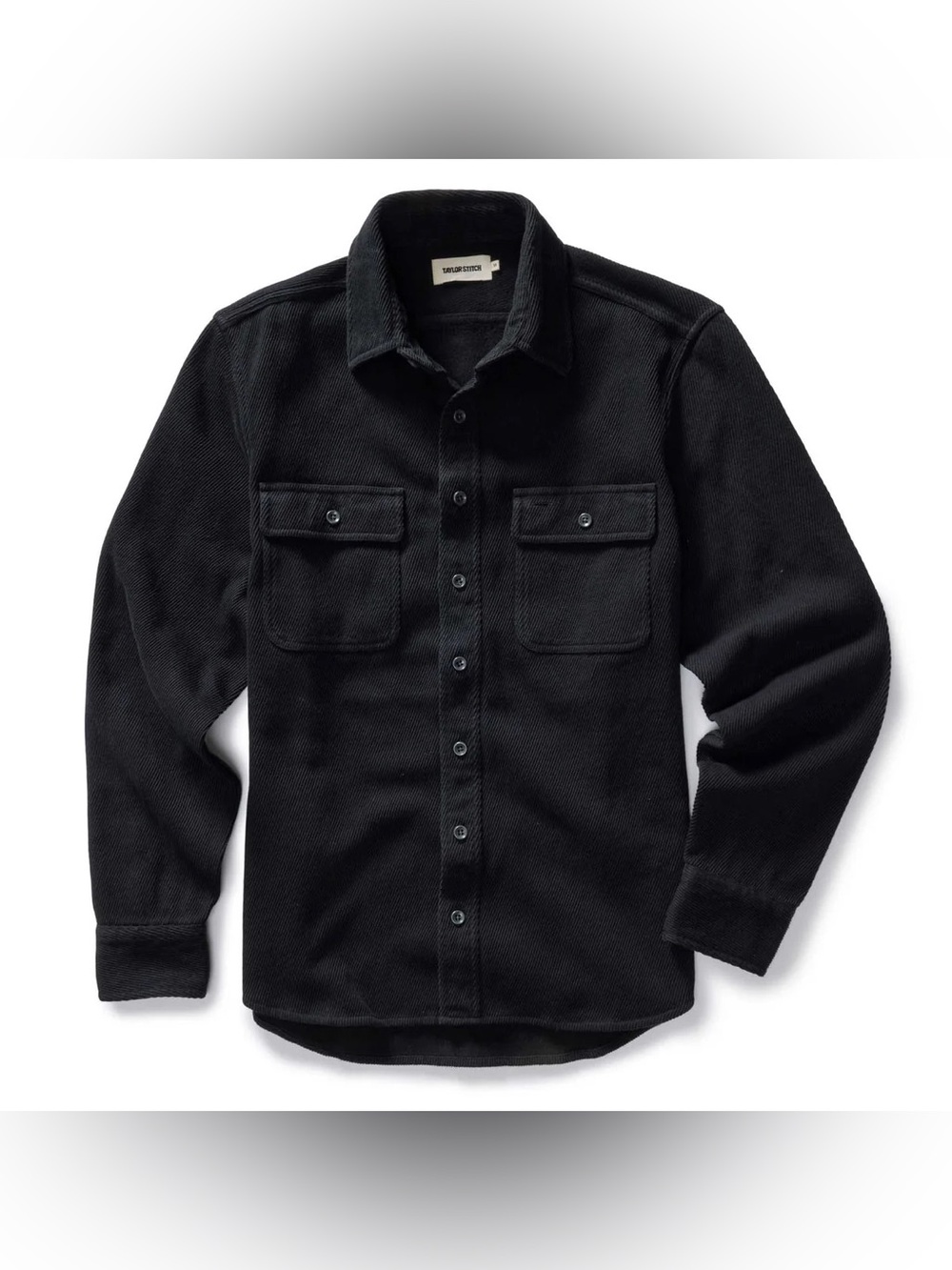 Taylor Stitch Mens Long Sleeve Button Up Shirt Jacket Shacket Black 42